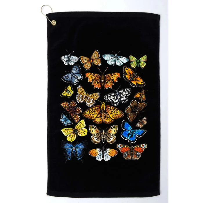 Butterfly Gift For Men Women Kids Butterfly Lover Collection Platinum Collection Golf Towel