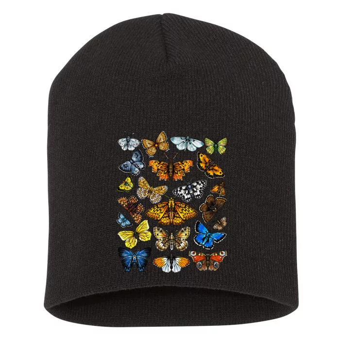 Butterfly Gift For Men Women Kids Butterfly Lover Collection Short Acrylic Beanie