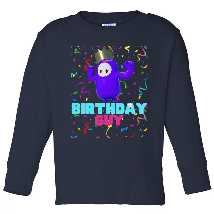 Birthday Guy Fun Popular Video Game Theme Birthday Toddler Long Sleeve Shirt