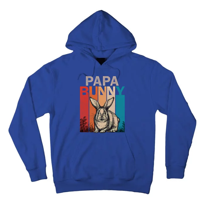 Bunny Graphic Family Matching Retro Papa Easter Day Costume Meaningful Gift Tall Hoodie