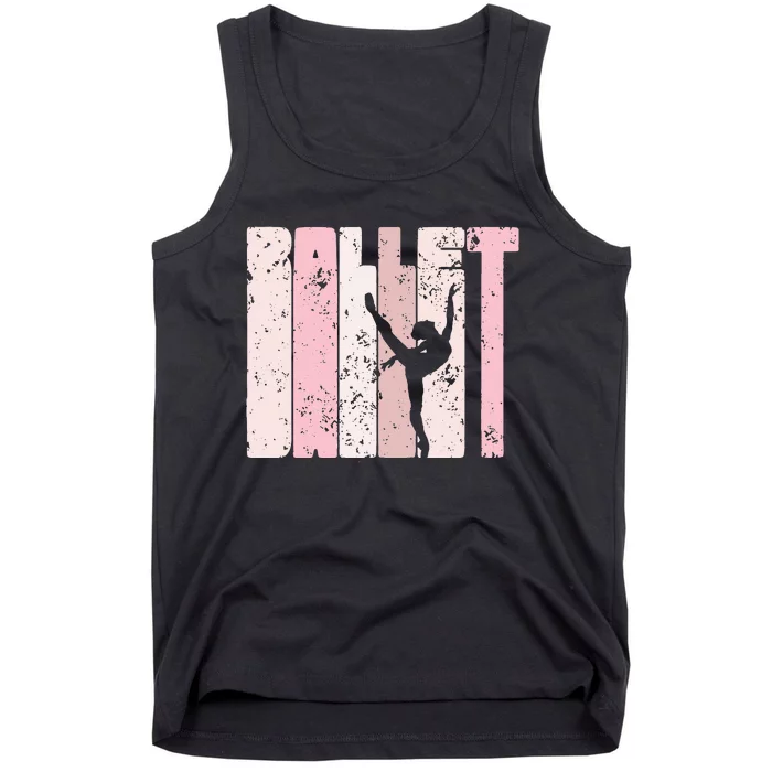 Ballet Gift For N Girl Silhouette Girl Ballet Dance Tank Top