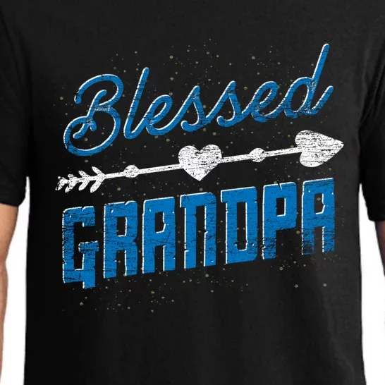 Blessed Grandpa Family Pop Pop Fathers Day Grandpa Gift Pajama Set