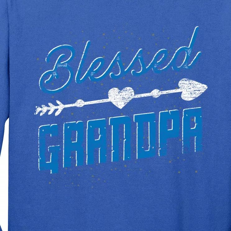 Blessed Grandpa Family Pop Pop Fathers Day Grandpa Gift Long Sleeve Shirt