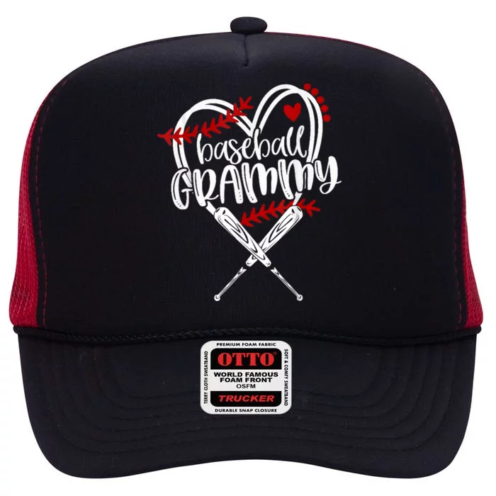 Baseball Grammy Funny Baseball Family Matching High Crown Mesh Trucker Hat