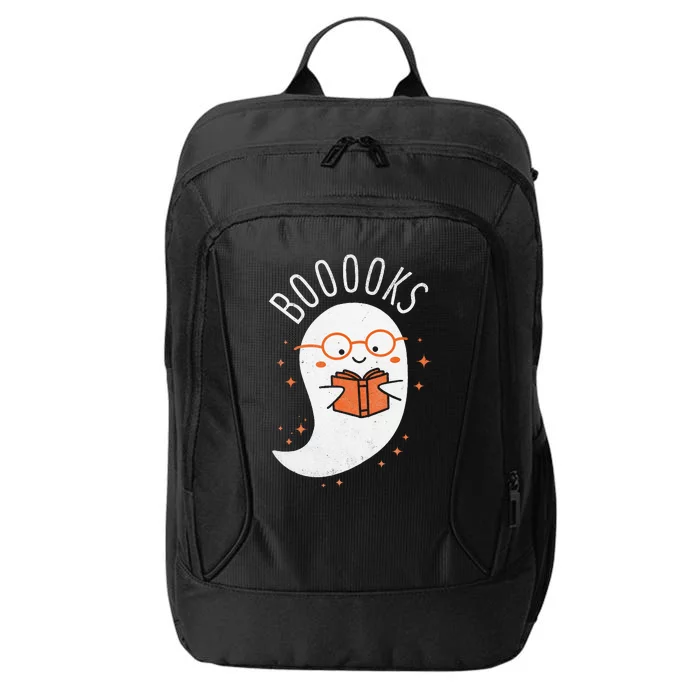 Booooks Ghost Funny Halloween Teacher Book Library Reading City Backpack