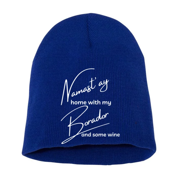 Borador Gift Funny Nama'stay For Yoga And Dog Lovers Gift Short Acrylic Beanie