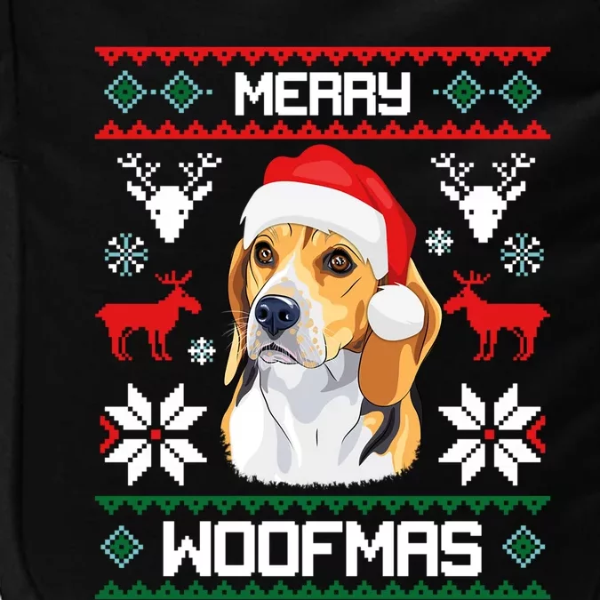 Beagle Gift For Merry Christmas Woofmas Clothes Ugly Gift Impact Tech Backpack