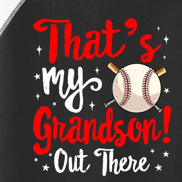 Baseball Grandma Funny That's My Grandson Out There Baseball Toddler Fine Jersey T-Shirt