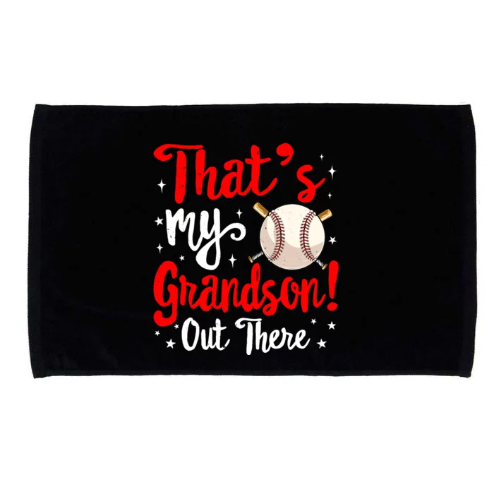 Baseball Grandma Funny That's My Grandson Out There Baseball Microfiber Hand Towel