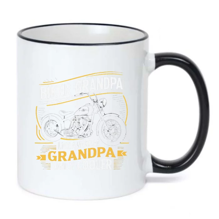 Biker Grandpa FatherS Day Like A Normal Grandpa Motorcycle Black Color Changing Mug