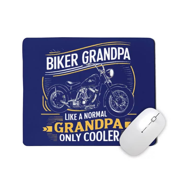 Biker Grandpa FatherS Day Like A Normal Grandpa Motorcycle Mousepad