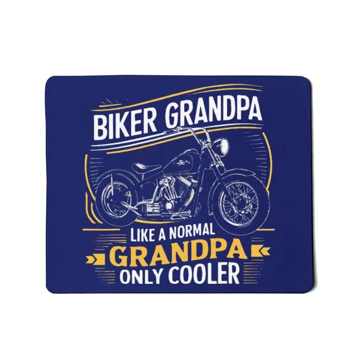 Biker Grandpa FatherS Day Like A Normal Grandpa Motorcycle Mousepad