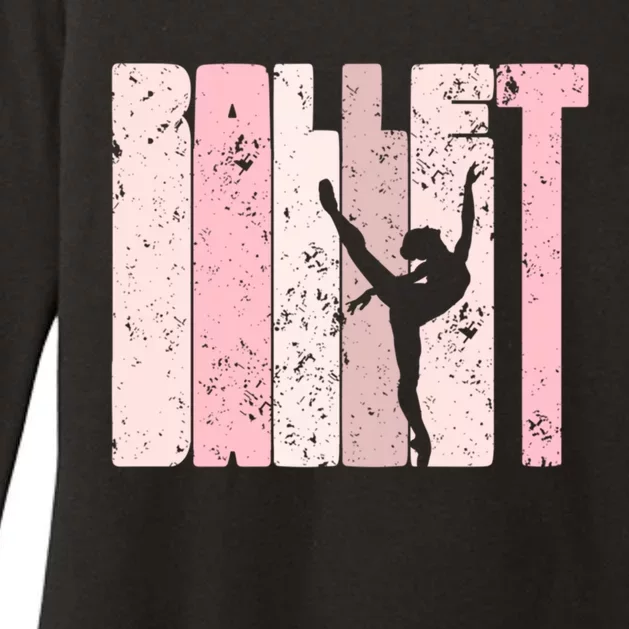 Ballet Gift For Teen Funny Gift Silhouette Ballet Dance Funny Gift Womens CVC Long Sleeve Shirt