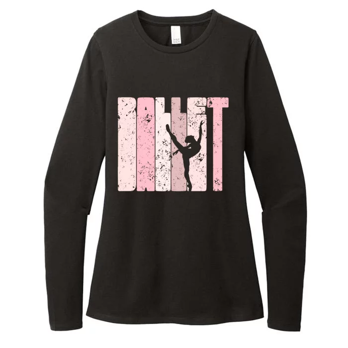 Ballet Gift For Teen Funny Gift Silhouette Ballet Dance Funny Gift Womens CVC Long Sleeve Shirt