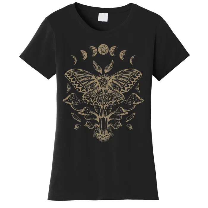 Butterfly Grunge Fairycore Aesthetic Luna Moth Mushrooms Women's T-Shirt