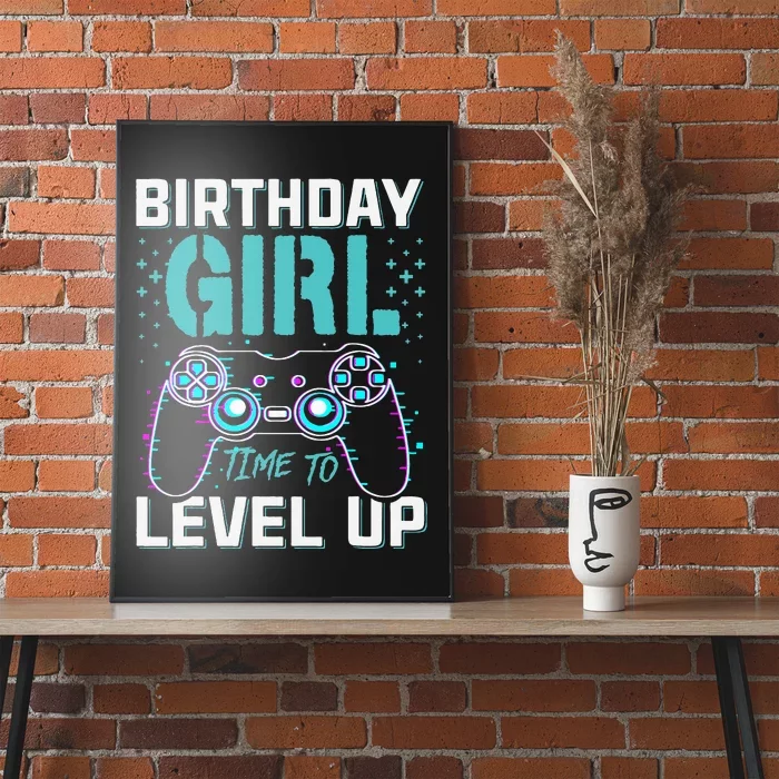 Birthday Gift For Time to Level Up Cool Video Game Bday Poster