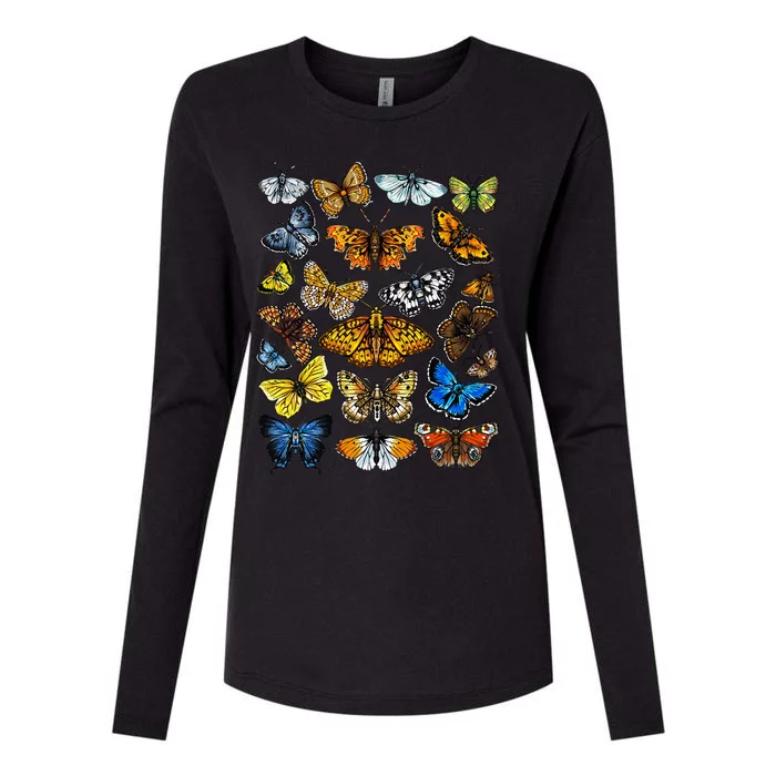 Butterfly Gift For Men Women Kids Butterfly Lover Collection Womens Cotton Relaxed Long Sleeve T-Shirt