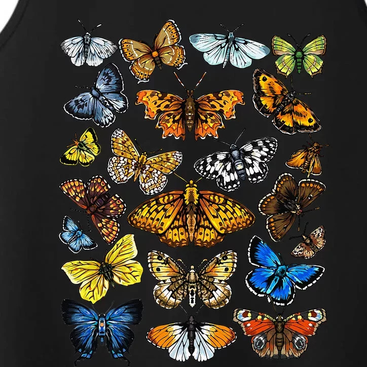 Butterfly Gift For Men Women Kids Butterfly Lover Collection Performance Tank