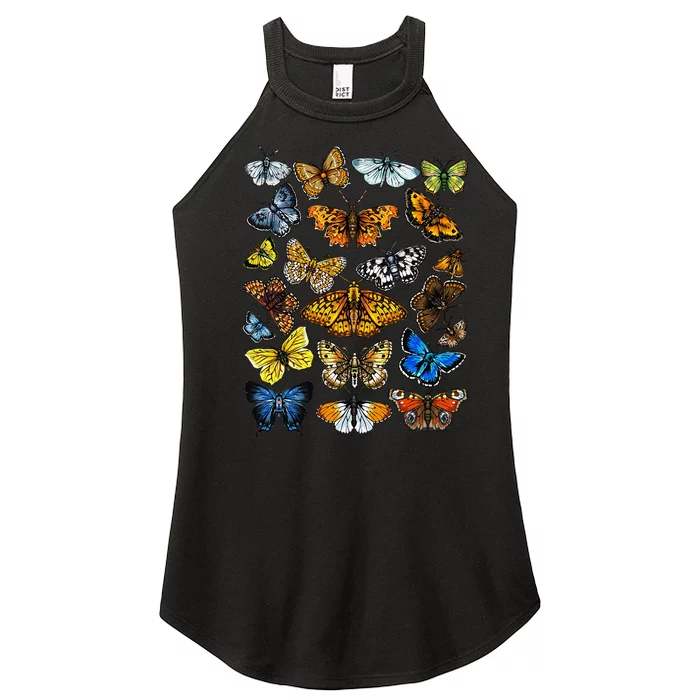 Butterfly Gift For Men Women Kids Butterfly Lover Collection Women’s Perfect Tri Rocker Tank