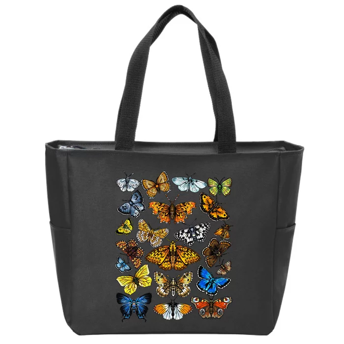 Butterfly Gift For Men Women Kids Butterfly Lover Collection Zip Tote Bag