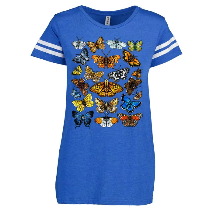 Butterfly Gift For Men Women Kids Butterfly Lover Collection Enza Ladies Jersey Football T-Shirt