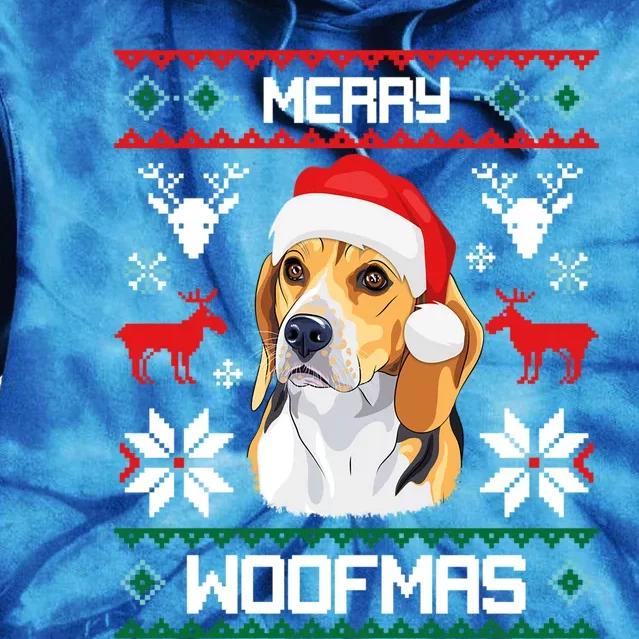 Beagle Gift For Merry Christmas Woofmas Clothes Ugly Funny Gift Tie Dye Hoodie