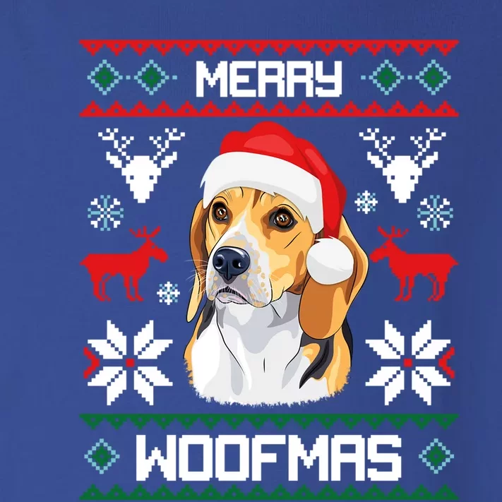 Beagle Gift For Merry Christmas Woofmas Clothes Ugly Funny Gift Toddler Long Sleeve Shirt