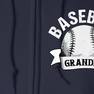 Baseball Grandpa - Funny Baseball Grandfather Full Zip Hoodie