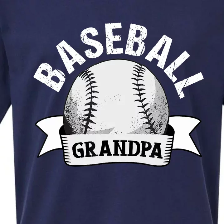 Baseball Grandpa - Funny Baseball Grandfather Sueded Cloud Jersey T-Shirt