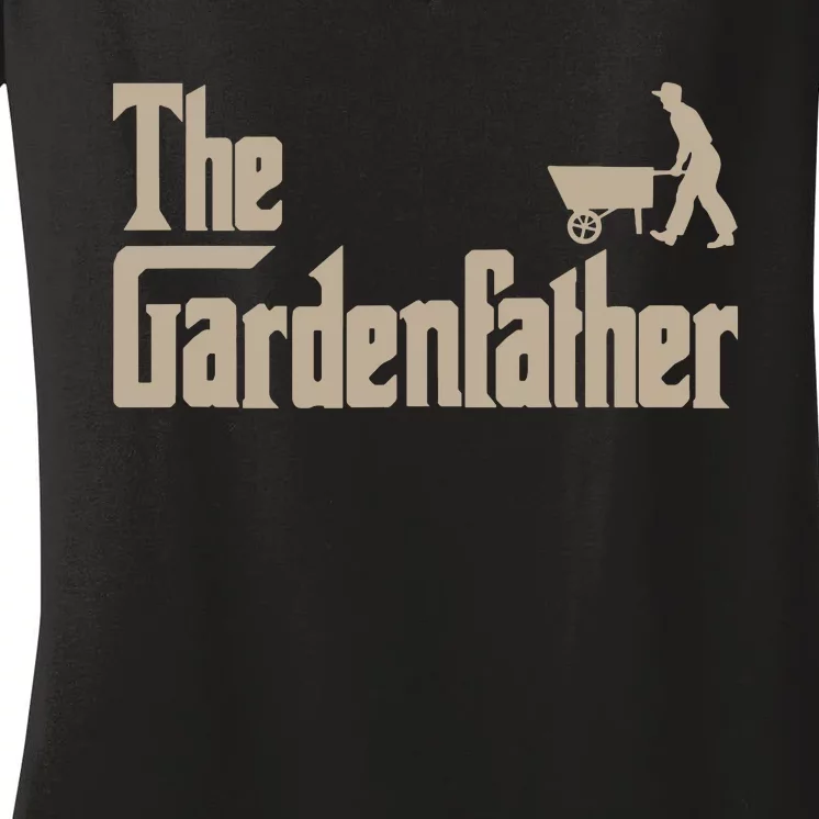 Best Gardening Father Gifts The Gardenfather Women's V-Neck T-Shirt