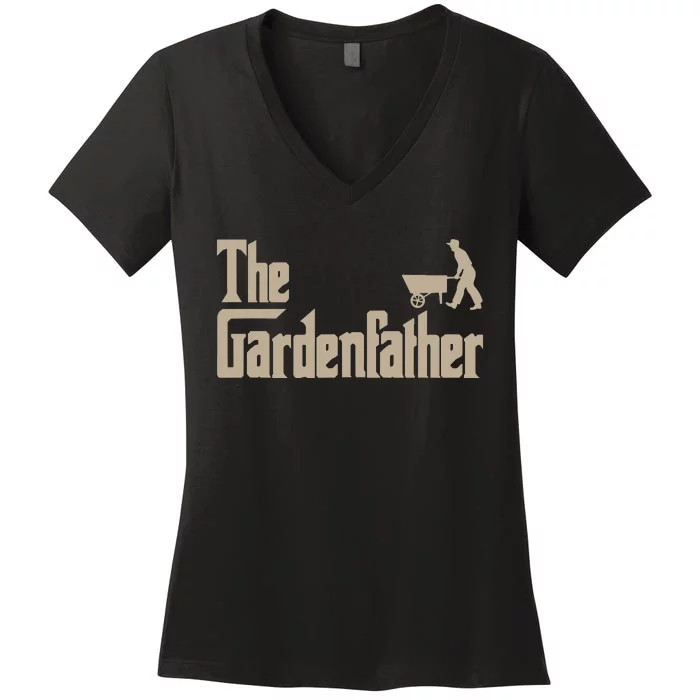 Best Gardening Father Gifts The Gardenfather Women's V-Neck T-Shirt