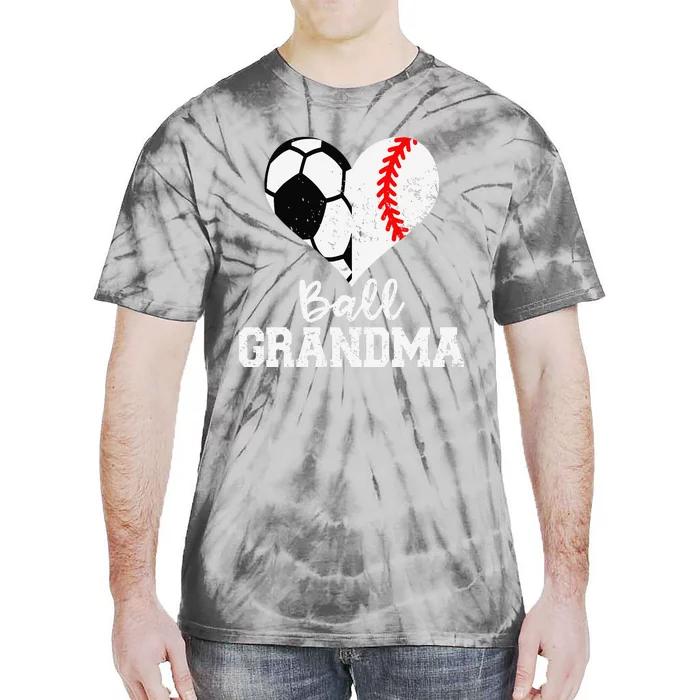 Ball Grandma Funny Soccer Baseball Grandma Tie-Dye T-Shirt