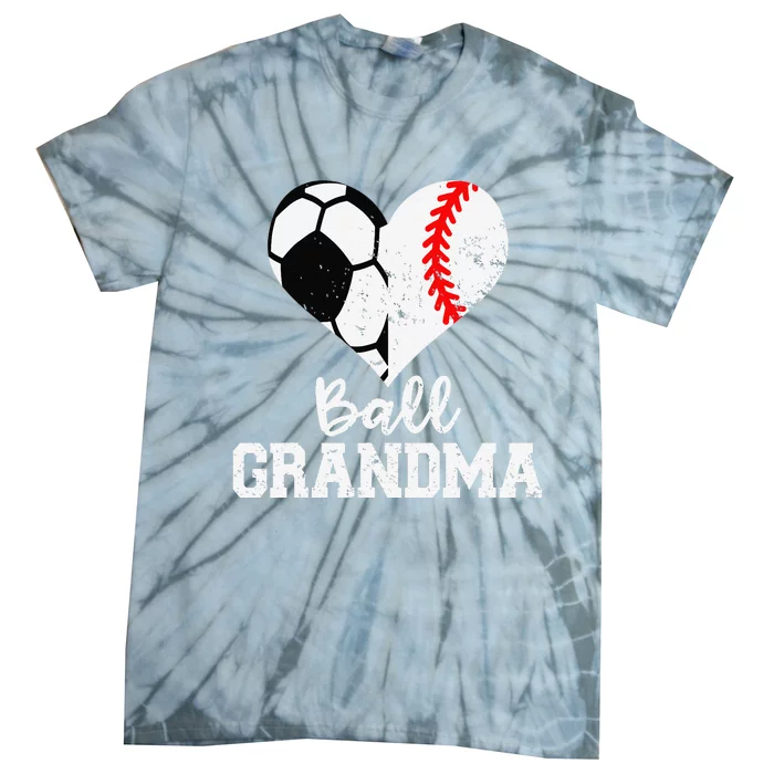 Ball Grandma Funny Soccer Baseball Grandma Tie-Dye T-Shirt