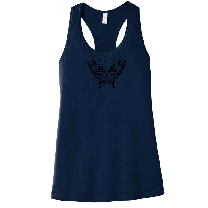 Butterfly Goth Fairy Grunge Graphic Symbol Women's Racerback Tank