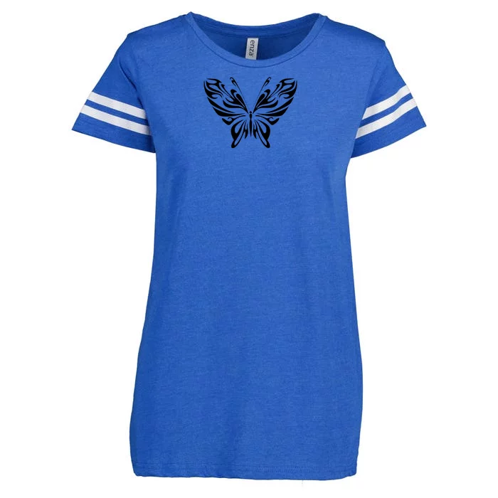 Butterfly Goth Fairy Grunge Graphic Symbol Enza Ladies Jersey Football T-Shirt