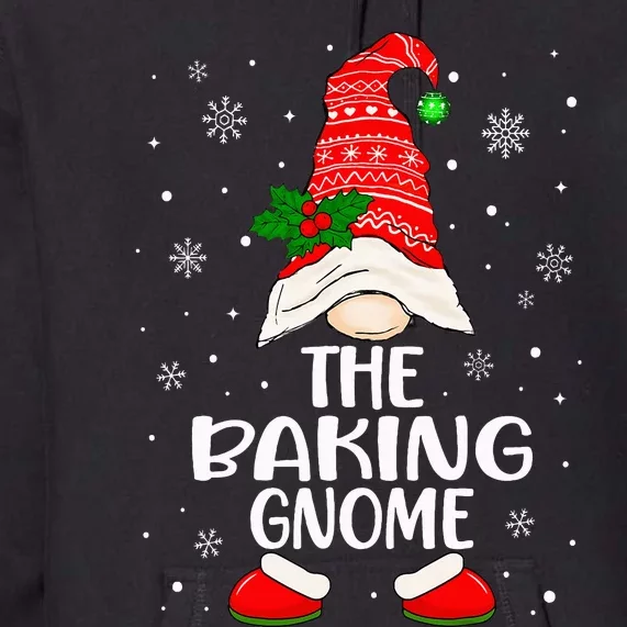 Baking Gnome Funny Matching Family Christmas Pajama Premium Hoodie