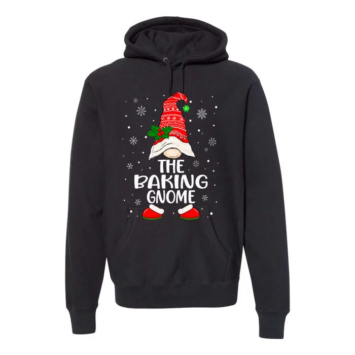 Baking Gnome Funny Matching Family Christmas Pajama Premium Hoodie