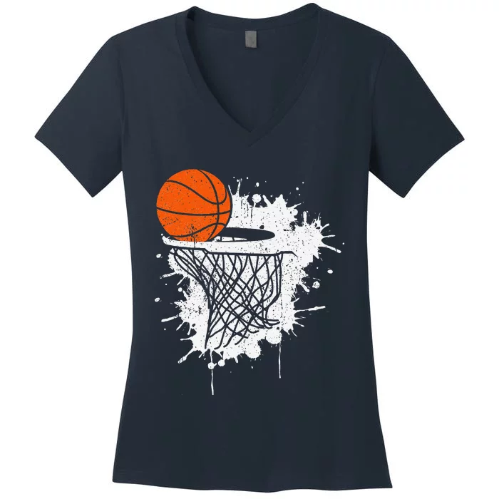 Basketball Gift For Coach Player Baller Women's V-Neck T-Shirt