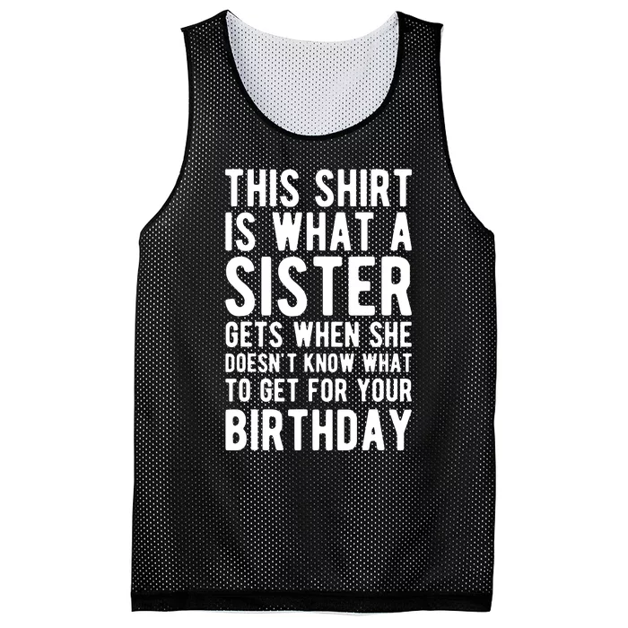 Birthday Gift For Brother From Sister T Mesh Reversible Basketball Jersey Tank