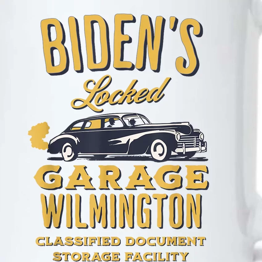 Bidens Garage Funny AntiBiden Political Joke Garage Sign Black Color Changing Mug