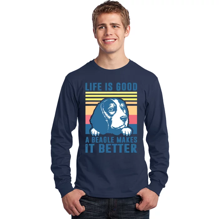 Beagle Gifts For Men Women Beagle Dog Mom Dad Beagle Long Sleeve Shirt