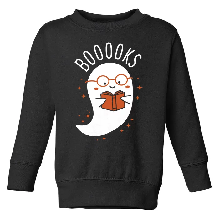 Booooks Ghost Funny Halloween Teacher Book Library Reading Toddler Sweatshirt