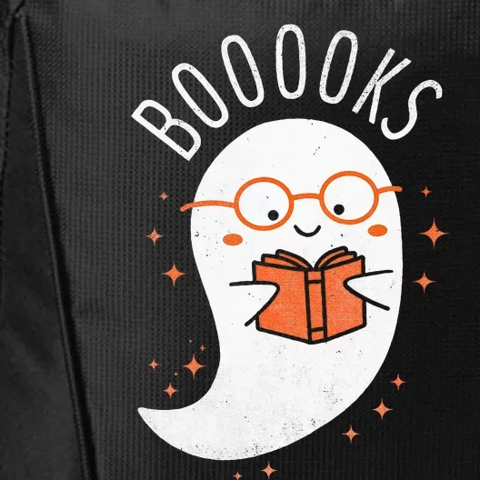 Booooks Ghost Funny Halloween Teacher Book Library Reading City Backpack