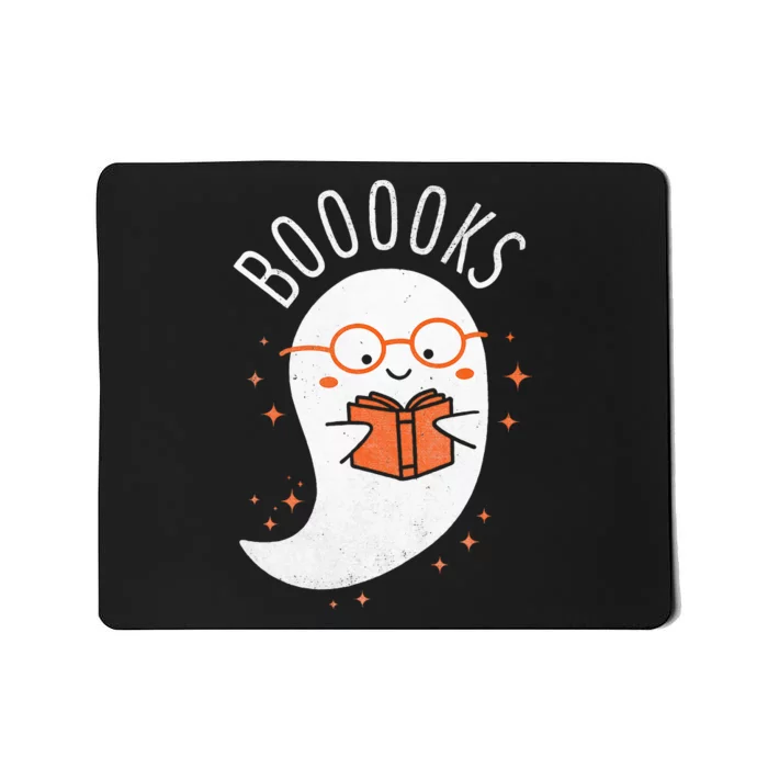 Booooks Ghost Funny Halloween Teacher Book Library Reading Mousepad