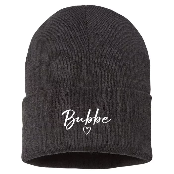 Bubbe Gifts For Women Grandma Heart MotherS Day Bubbe Sustainable Knit Beanie