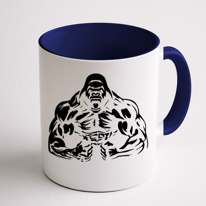 Bodybuilding Gorilla For The Next Workout In The Gym Front & Back Coffee Mug