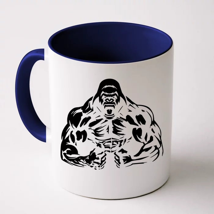 Bodybuilding Gorilla For The Next Workout In The Gym Front & Back Coffee Mug