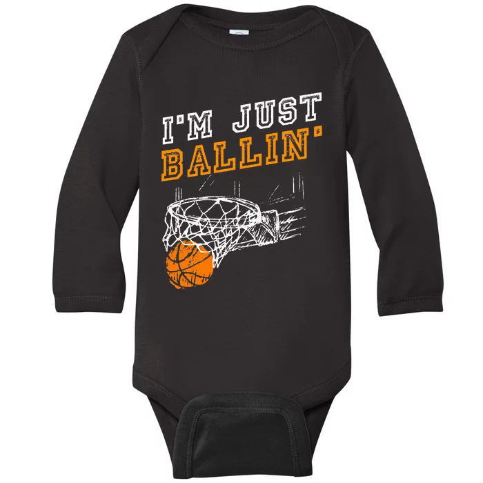 Basketball Gift For Coach Player Baby Long Sleeve Bodysuit