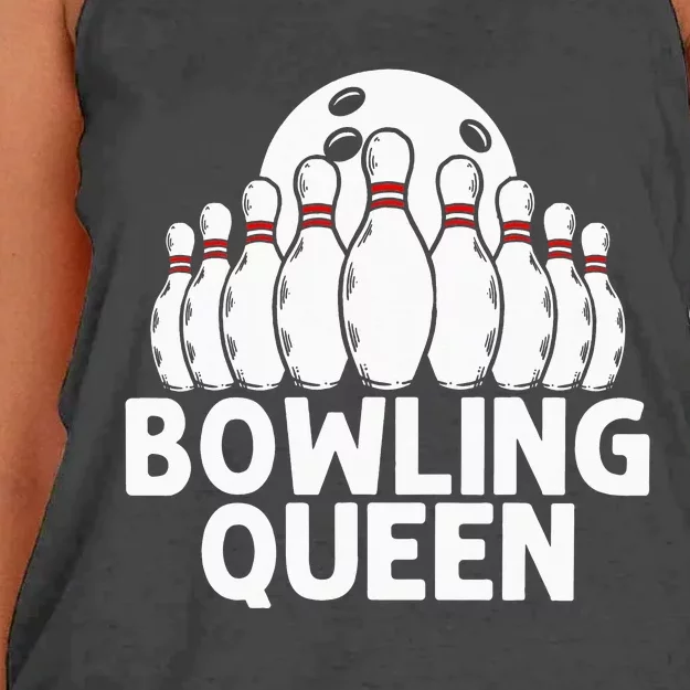 Bowling Gift For  Grandma Bowling Game Bowlers Players Women's Knotted Racerback Tank