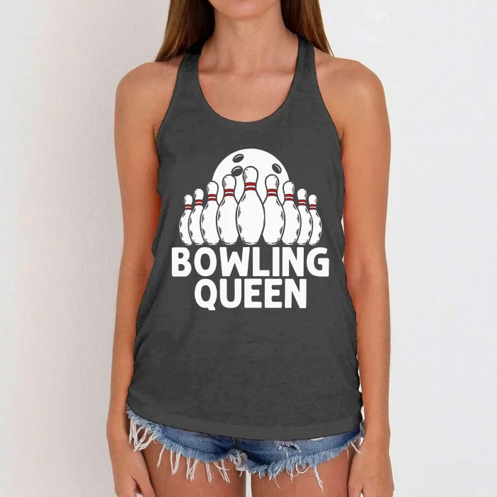 Bowling Gift For  Grandma Bowling Game Bowlers Players Women's Knotted Racerback Tank